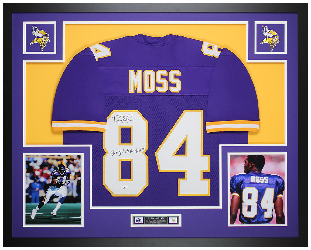 Randy Moss Autographed and Framed Minnesota Vikings Jersey