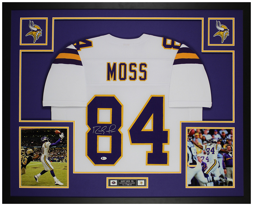 Randy Moss Autographed and Framed Minnesota Vikings Jersey