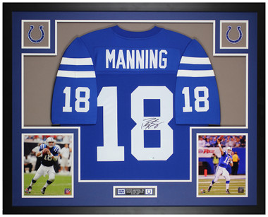 Peyton Manning Autographed and Framed Indianapolis Colts Jersey