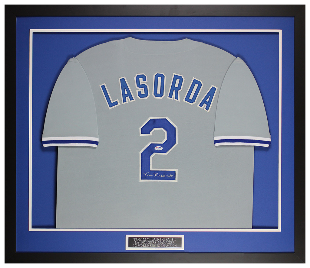 JSA Authentic Tommy Lasorda Autograph Los Angeles Dodgers Custom Jersey 
