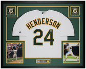 Rickey Henderson Autographed and Framed Oakland Athletics Jersey