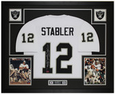 Ken Stabler Autographed and Framed Oakland Raiders Jersey