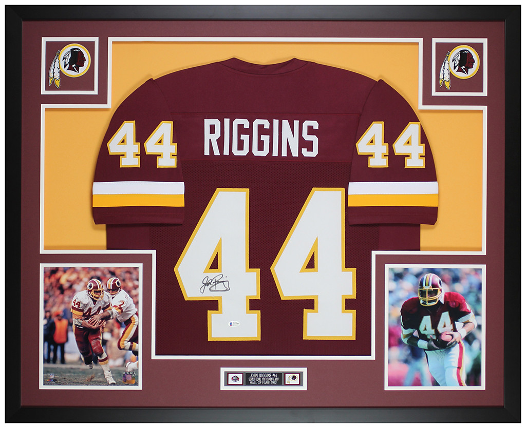 John Riggins Autographed and Framed Washington Redskins Jersey
