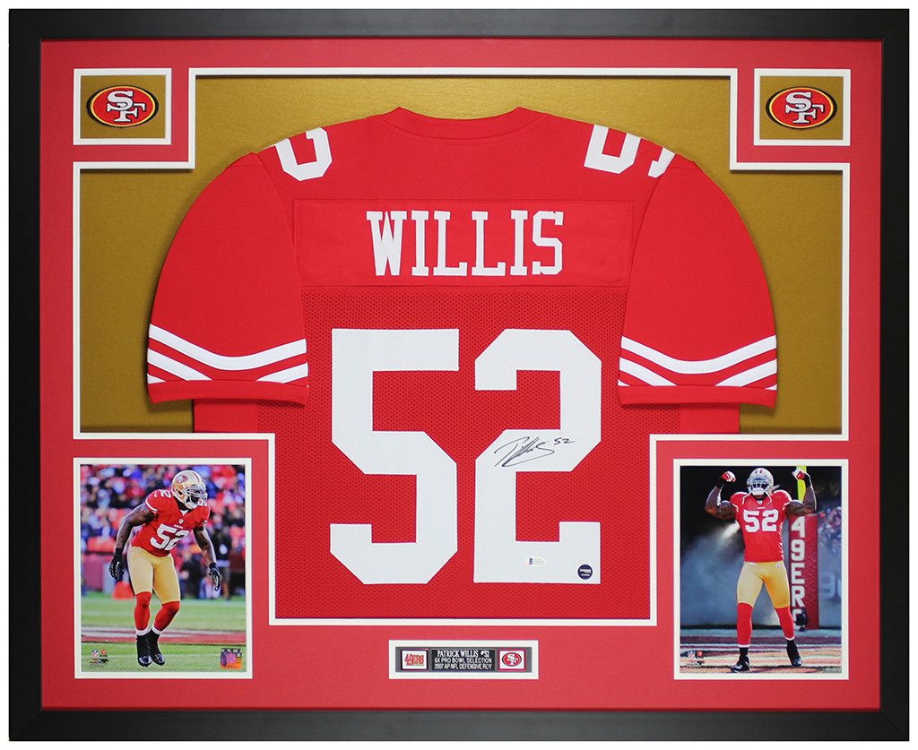 Patrick Willis Autographed and Framed San Francisco 49ers Jersey