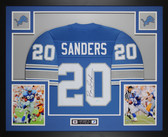 Barry Sanders Autographed and Framed Detroit Lions Jersey