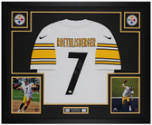 Ben Roethlisberger Autographed & Framed White Steelers Jersey Fanatics COA
