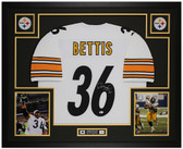 Jerome Bettis Autographed & Framed White Steelers Jersey Auto Beckett COA