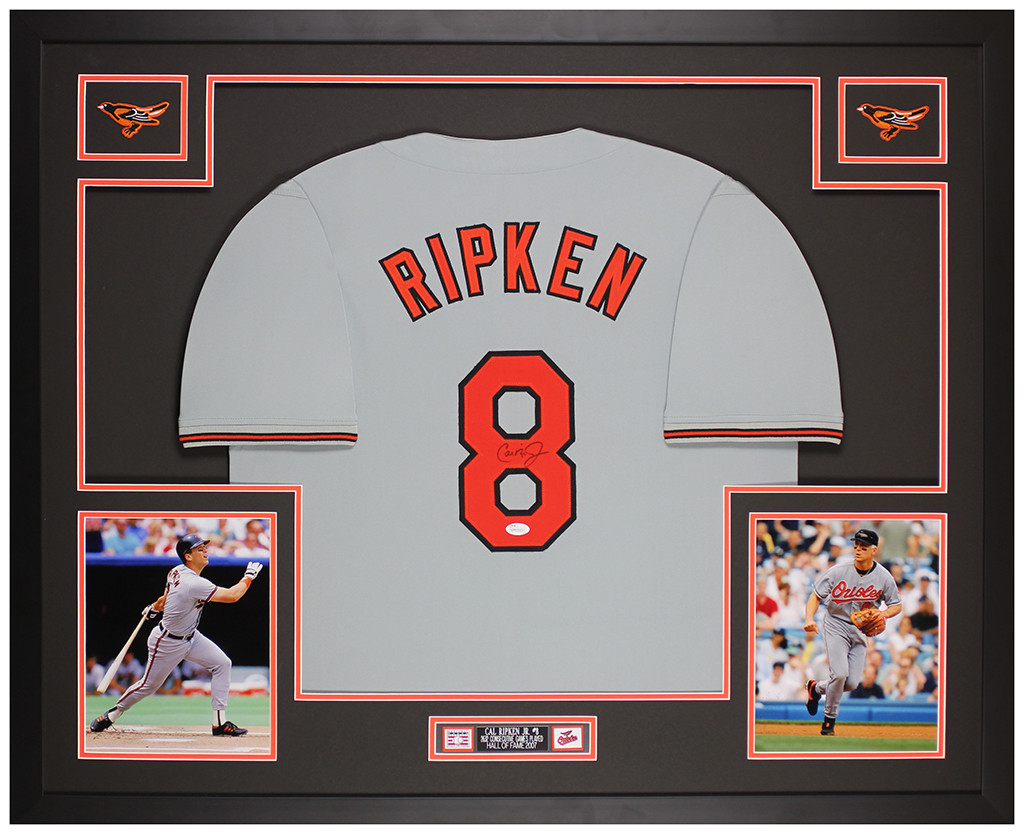 Cal Ripken Jr Autographed and Framed Baltimore Orioles Jersey