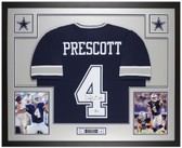 Dak Prescott Autographed and Framed Dallas Cowboys Jersey