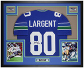Steve Largent Autographed and Framed Seattle Seahawks Jersey
