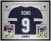 Tony Romo Autographed & Framed Blue Dalllas Cowboys Jersey Auto Beckett COA