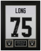 Howie Long Autographed and Framed White Raiders Jersey Auto Beckett COA
