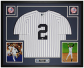 Derek Jeter Autographed and Framed Pinstriped Yankees Jersey Auto MLB COA
