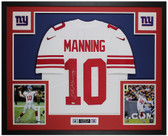Eli Manning Autographed & Framed White New York Jersey Auto Fanatics COA