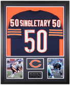Mike Singletary Autographed & Framed Blue Chicago Jersey Beckett COA