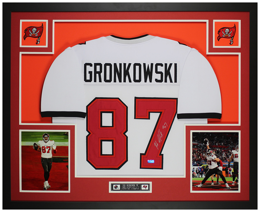 Rob Gronkowski Autographed and Framed Tampa Bay Buccaneers Jersey