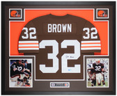 Jim Brown Autographed & Framed Brown Cleveland Jersey Auto Radtke COA