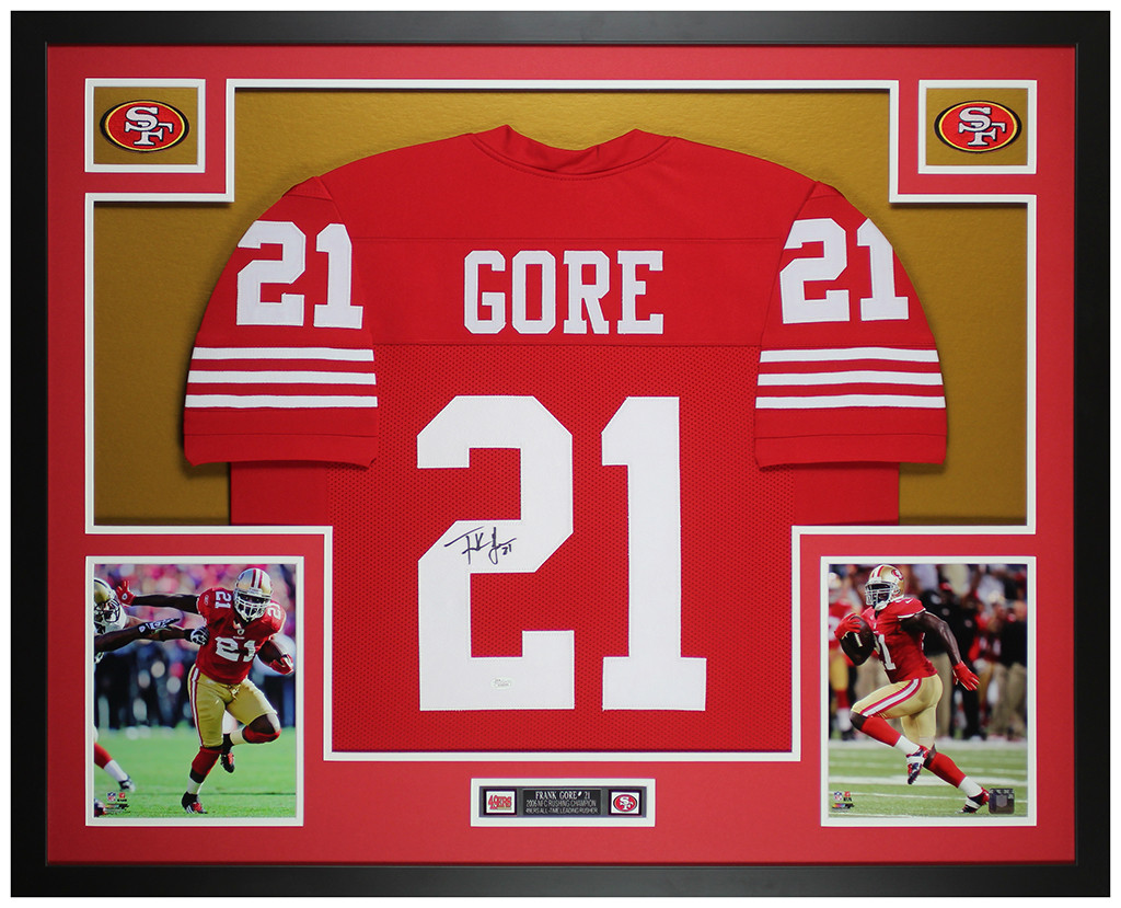 Frank Gore Autographed and Framed San Francisco 49ers Jersey