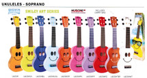 Mahalo U Smile Soprano Ukulele - Assorted Colours