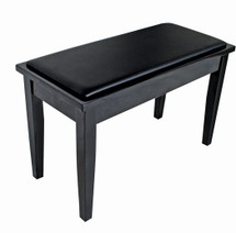 Piano Stool with Storage Compartment - Black/Ebony