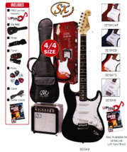 SX Electric Guitar & 10 W Amp Package - Assorted Colours