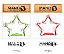 MANO 8.5 X 7.5" STAR Tambourine - Red or Green