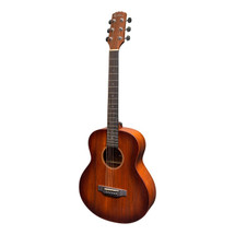 Solid Top Mahogany Acoustic/Electric Mini Guitar in Hardcase