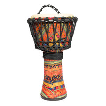 Drumfire 8" Synthetic Head Rope Djembe (Multicolour) in bag