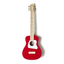 Loog Pro Acoustic Guitar VI and Flash Card Package - Great for Kids - Red/White/Yellow/Green/Black/Pink