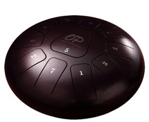 OPUS 12" Tongue Drum "Chestnut Violet" or "Black" - Metal 11 Note with Carry Bag and Mallets 