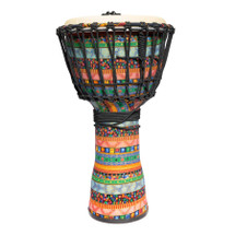 Drumfire 12" Rope Djembe Multicoloured with Carry Bag