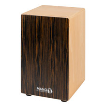 MANO Cajon with Carry Bag - Ebony/Rosewood/Maple 