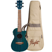 Flight DUC380 Concert Ukulele with Pick up and Carry Bag - Assorted Colours