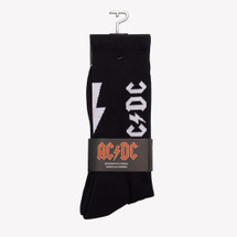 Perri Socks Large - ACDC "Lightening Strikes" in Black or White