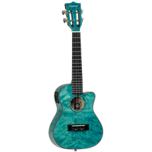 Tanglewood Tiare Concert Tahitian Coral Gloss Quilted Maple Cutaway Uke w/Pick Up