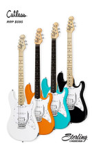Music Man Intro Series CT20 Cutlass Electric Guitar - Black/Orange/Aqua/White 