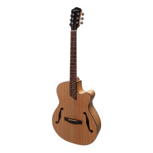 Martinez Jazz Hybrid Acoustic/Electric Guitar Natural 