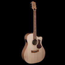 Pratley Entertainer OM Solid Bunya Top/ Qld Maple Back and Sides Cutaway Electric Guitar 