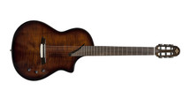Katoh HISPANIA Acoustic/Electric Nylon String Guitar in Bag - Cognac