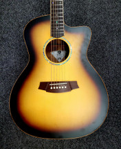 Cole Clark Studio AN1EC - SMAH - SUNBURST Acoustic/Electric Guitar in Gig Bag 