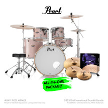 Pearl Decade Maple 5pc 22" Fusion Plus Increda-Bundle Drum Kit - Rose Mirage