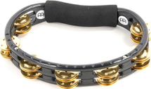 HH Moulded Tambourine, Brass Jingles, 2R, Black