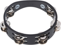 Wood Tambourine, SS Jingles, 8", 2 Row, Black