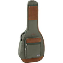 On Stage Adventure Series Acoustic Guitar Gig Bag in Black/Brown/Brown Green with Three Outer Pockets