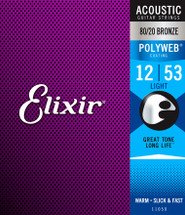 ELIXIR Polyweb 80/20 Acoustic Guitar Strings - Long Life