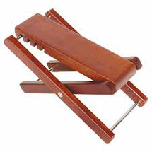 Martinez Deluxe Adjustable Timber Guitar Footstool