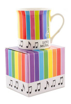 Stripes & Note Coffee Mug in Gift Box