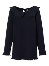 Dahlia Navy Long Sleeve Top