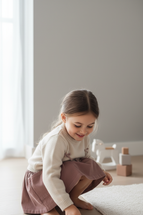Madison Dark Rose Corduroy Skirt 