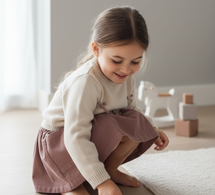Madison Dark Rose Corduroy Skirt 